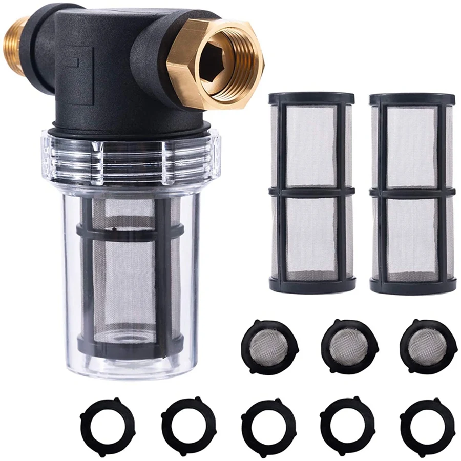 

Sediment Filter Attachment Line Water Hose Filter, Garden Hose Filter for Pressure Washer Inlet