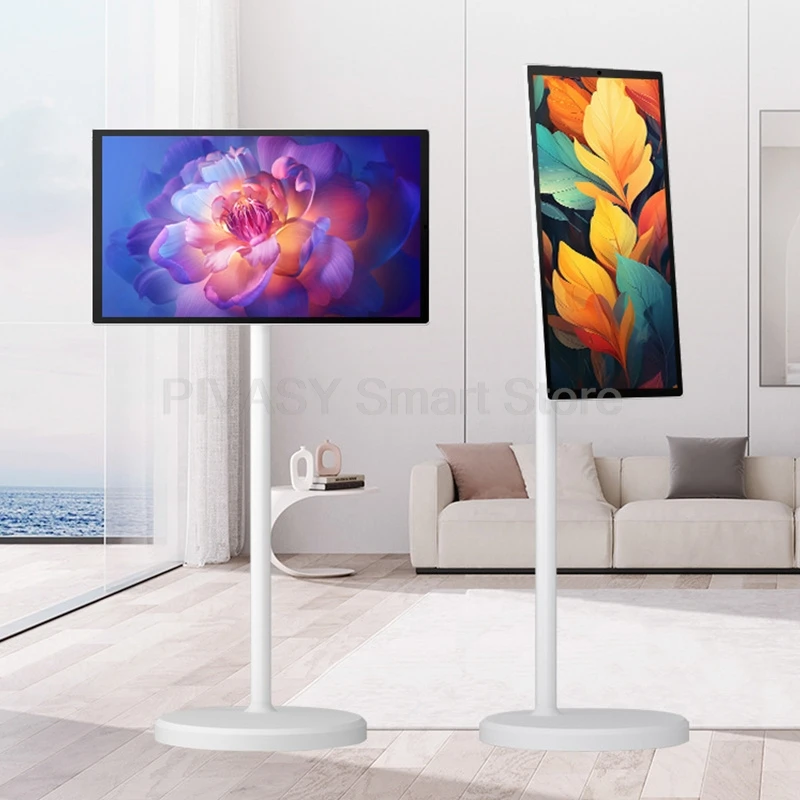 13000 mAh Grote lange batterij-power touchscreen Android 12 Smart TV 4 + 64G BFF-apparaat Draaibare beweegbare monitor voor buiten Live