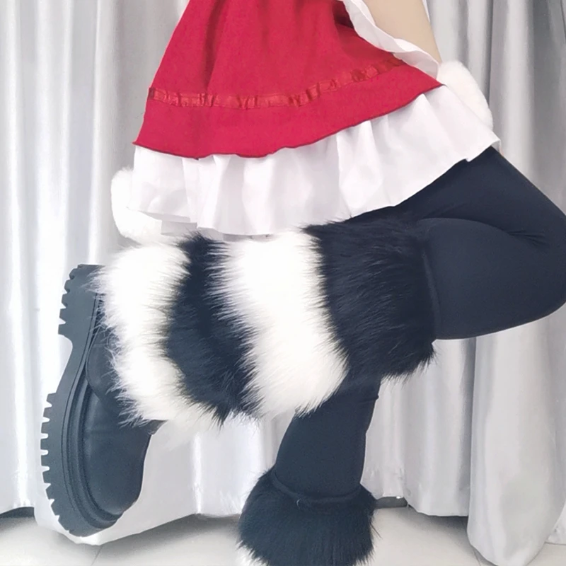 Cute Plush Cosplay Props for Dressing Up As Little Fox Leg Braces Simulating Fox Accessories