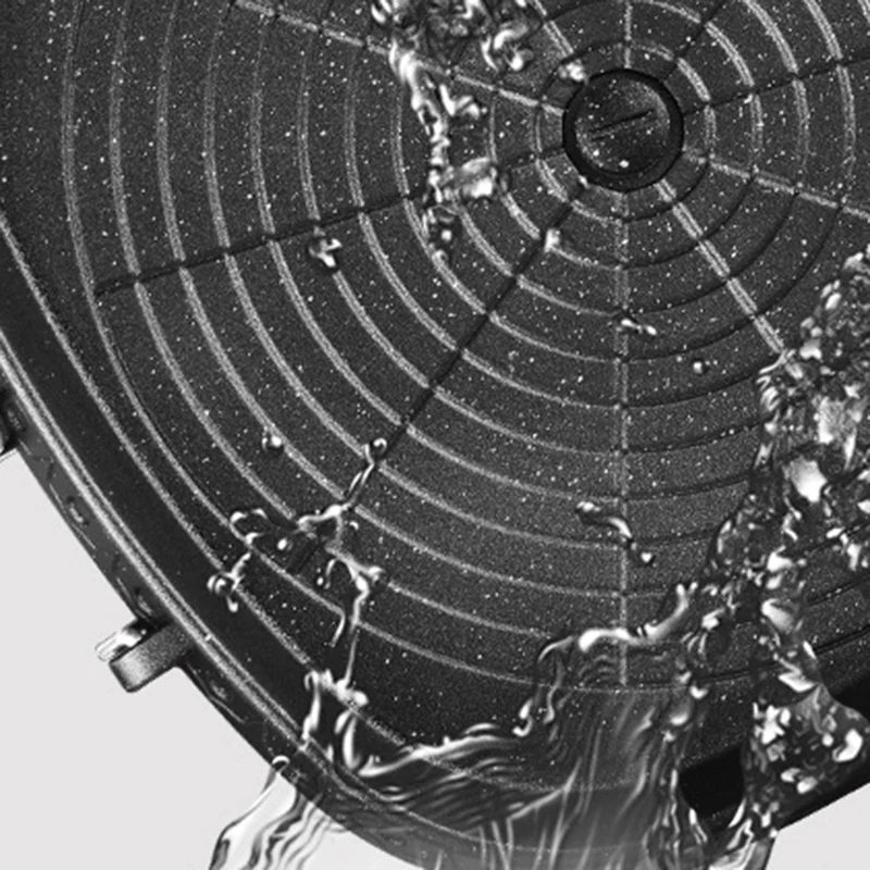 N89R Vierkante Koreaanse grillpan met anti-aanbaklaag Barbecue Draagbare kookplaat Steencoating Huishoudelijke buitenbakplaat