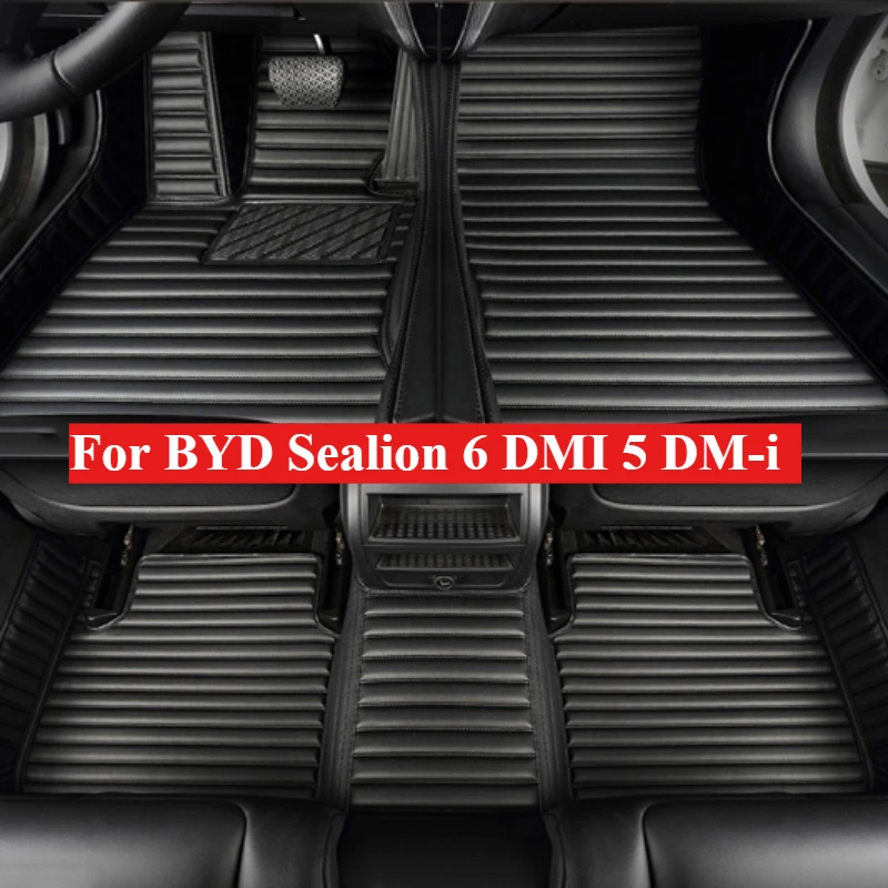 

Custom Car Floor Mats For BYD Sealion 6 DMI 5 DM-i 2024-2025 Interior Accessories Auto leather Carpet Rugs Coche Trunk cushion