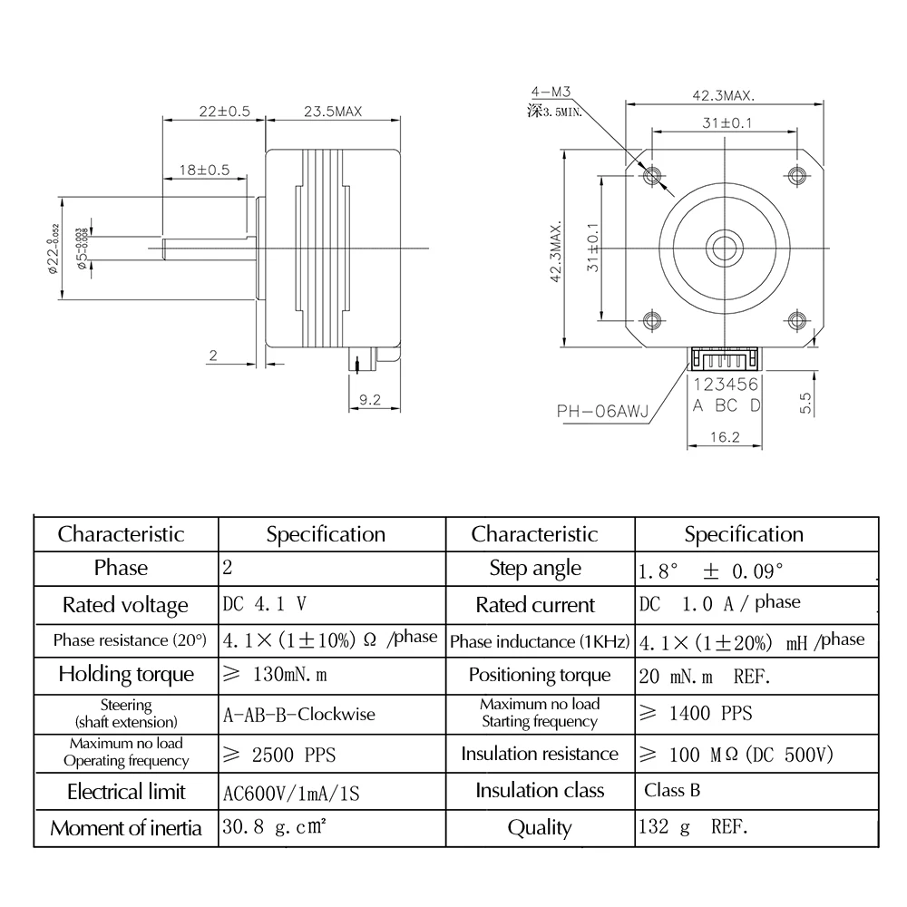 3D Printer Parts MOTOR Nema17 17HS4023 Stepper Motor For Titan Extruder 1.0A 12V/24V 14N.cm 42 Motor For CNC Extruder 3D Printer