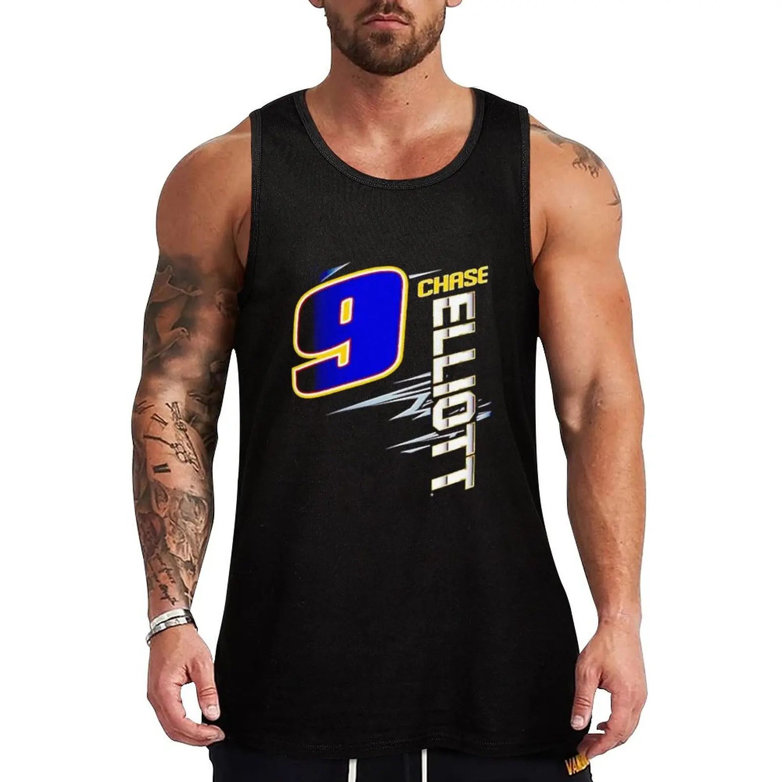 Chase Elliot Hendrick Motorsports, 2022 NASCAR Cup Tank Top Camiseta sin mangas informal básica de tela ligera y transpirable