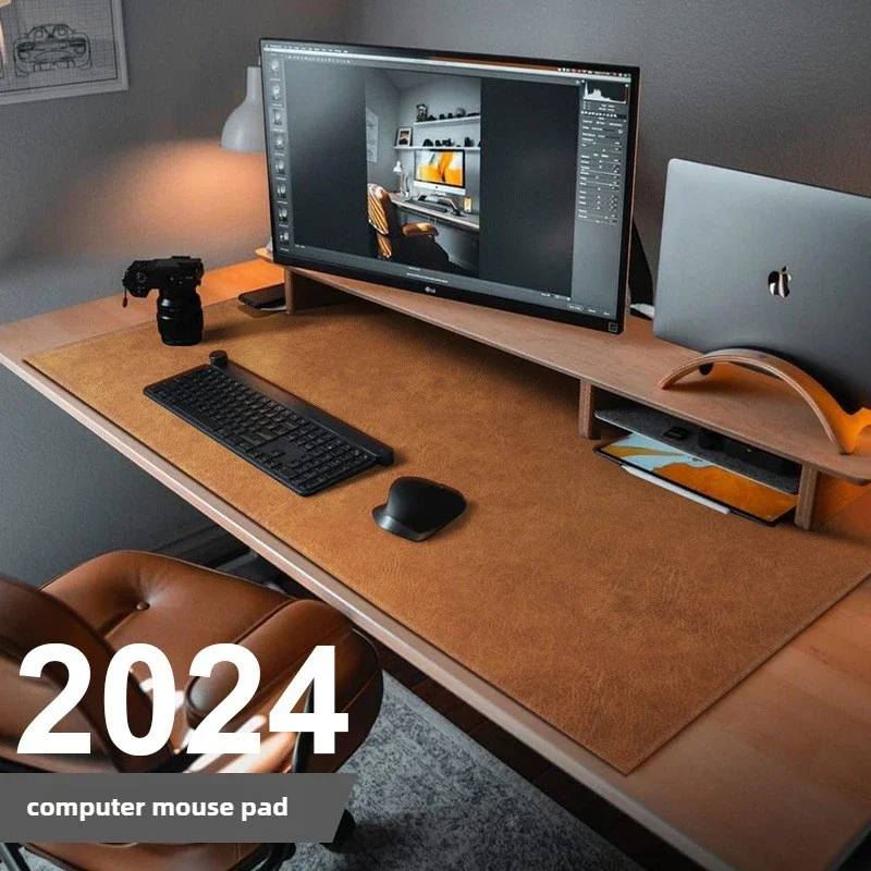 

Замшевый настольный коврик из искусственной кожи, компьютерная клавиатура, настольный коврик, коврик для мыши, игровые аксессуары, ретро коврик для мыши, большой водонепроницаемый нескользящий коврик