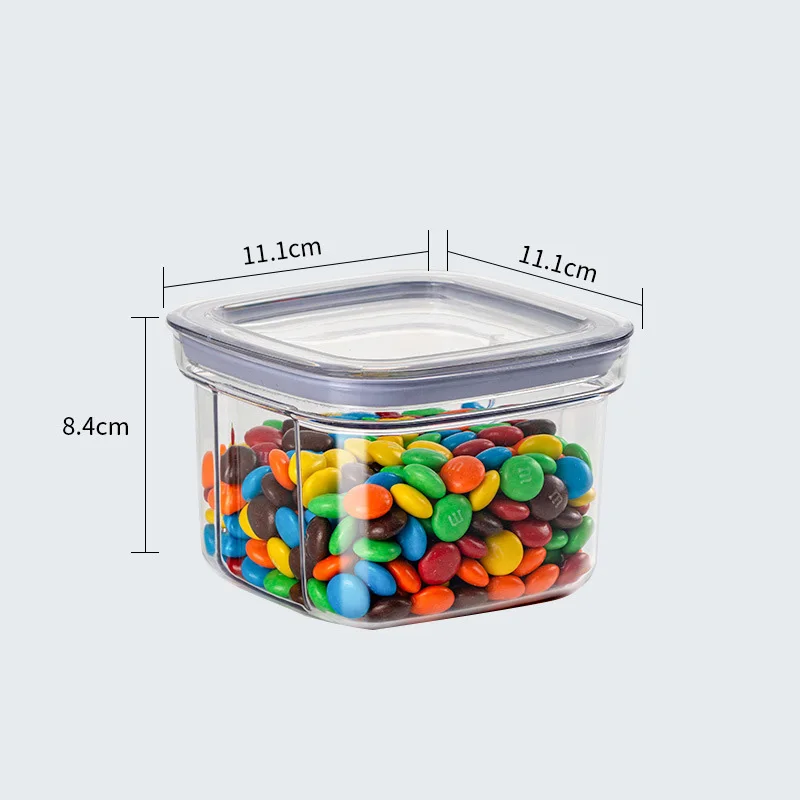 

3Pcs Airtight Food Storage Boxes Thick Transparent Containers Large Capacity Kitchen Organizer for Coffee Tea Snacks