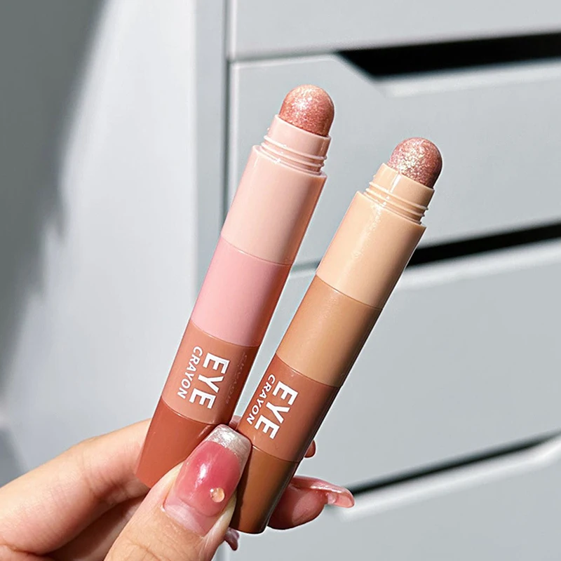 Kit de crayons à paupières 4 en 1 HERORANGE, pigment mat velouté, brillance, surligneur, combinaison de maquillage, mini crayon à paupières, cosmétique