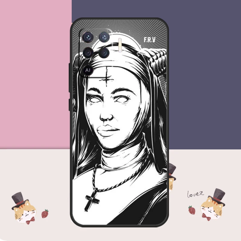 Satan Nun Devil Girl For OPPO A57 A77 A17 A74 A94 A54 A5 A9 A53 S A15 A16 A76 A96 A52 A72 A18 A58 A78 A98 Case