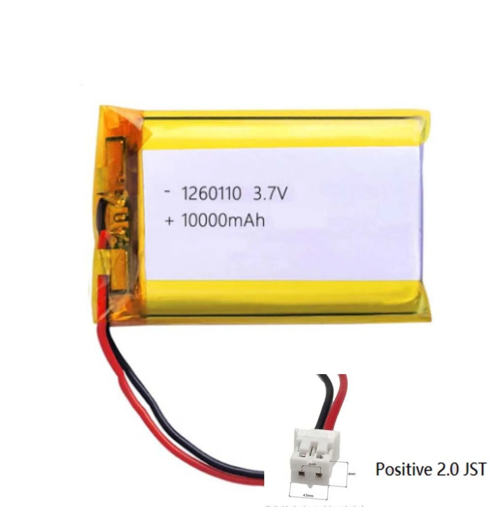 Rechargeable 3.7V 10000mAh 1260110 Polymer Ion Battery CAMERA MP3 DVD CHARGING TREASURE POWER MP4 GPS SMART WATCH POWER BANK