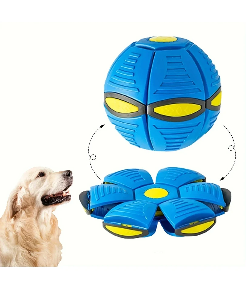 Flying Saucer Bouncing Ball Is A Durable, Elastic and Fun Dog Pet Toy Suitable for Outdoor Activities and Exercise