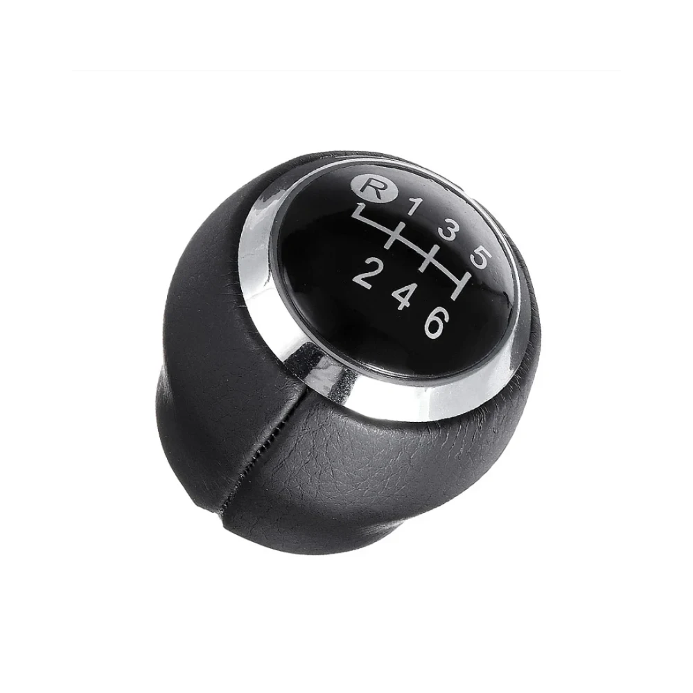 6-Speed Car Gear Head Shift Knob Cover Gear Lever Shift Lever Handball Black Leather Version Suitable For Toyota