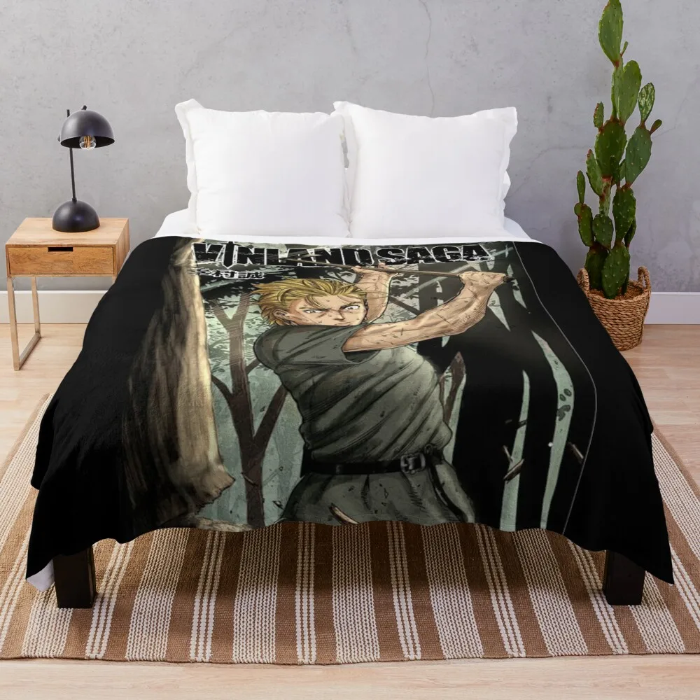 Thorfinn Vinland Saga Throw Blanket Sofa Camping Flannel Fabric Blankets