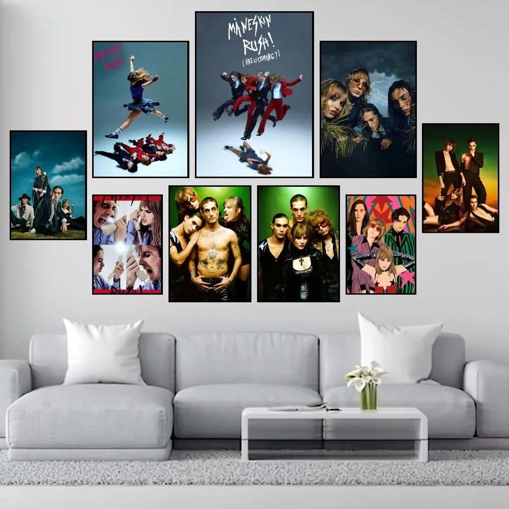 Rock Band Maneskin Rush Poster Prints Wall Painting Bedroom Living Room Decoration Office Small