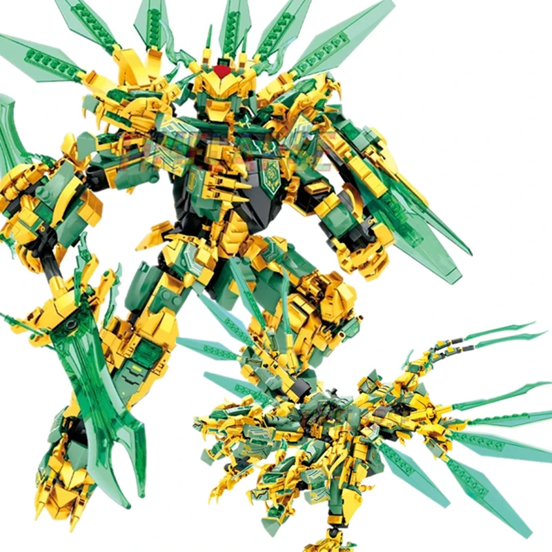 1618pcs Warrior Mechanical Titans Mechas Battle Robot Dragons Season 14 Building Blocks Classic Model Sets Bricks Kids Kits