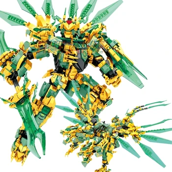 1618pcs warrior mechanical titans mechas battle robot dragon season 14 building blocks classic model sets bricks kids kits