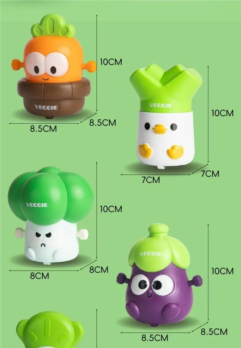 Children's Cartoon Push Inertia Toy Car, Cute Vegetable-Shaped Series Toy Car, Children's Gift Small Toy, Suitable for Christmas, Spring Festival, New Year's Day, Birthdays, Suitable for Boys and Girls Toys