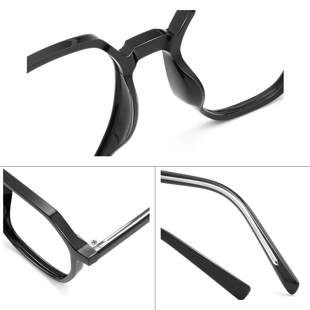 Óculos de prescrição masculino SPLOV, armação quadrada de metal, design profissional personalizado, anti luz azul, óculos para miopia