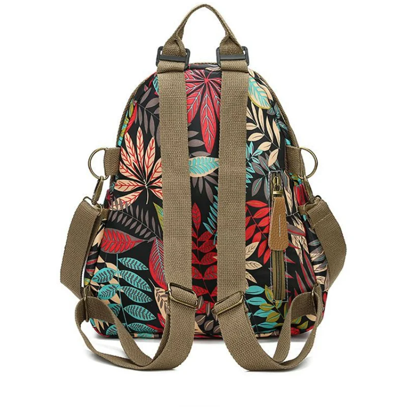 Large Capacity Women Backpack Multi-Purpose Printed Oxford Cloth Shoulder Bag Leisure Travel Bag Canvas Student Schoolbag