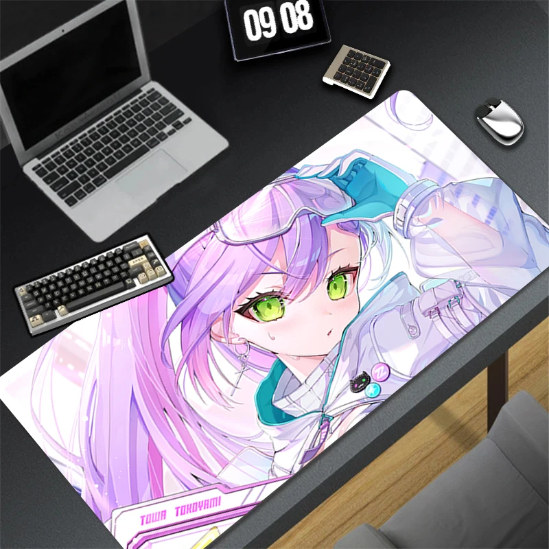 Mousepad Computer Gaming Accessories Keyboard Pad Office PC Rubber HD Mouse Pad Decoracion Desk Hololive Tokoyami Towa Mouse Mat