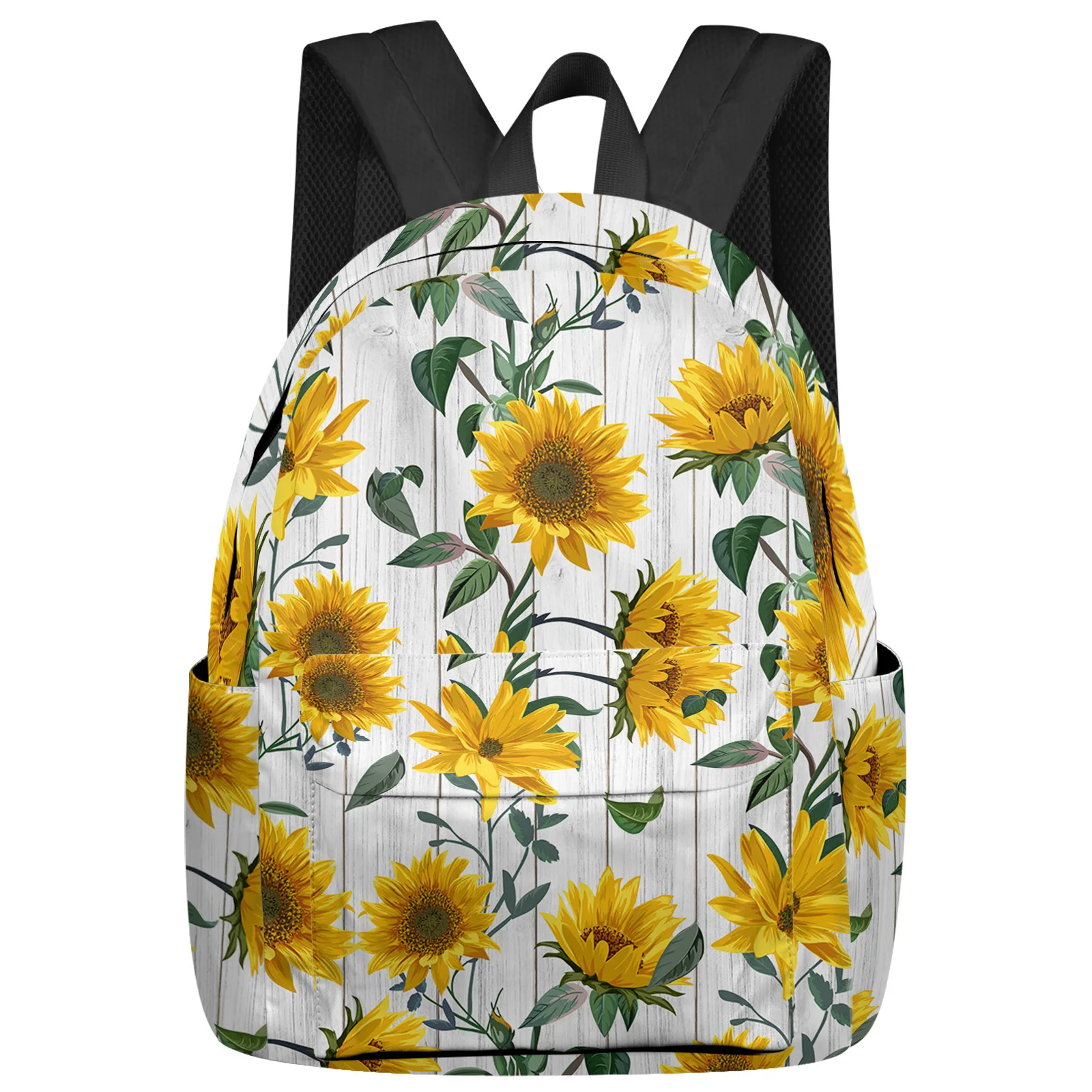 

Sunflower Texture Wood Grain Retro Women Man Backpacks Waterproof School Backpack For Student Boys Girls Laptop Bags Mochilas