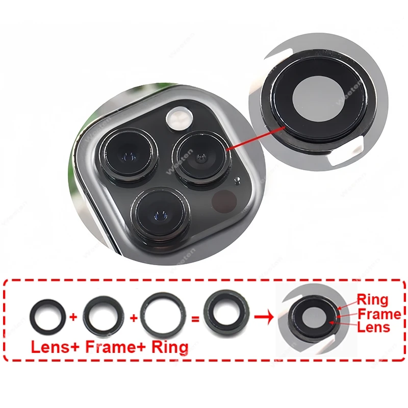 Back Main Camera Outside Ring Frame Cover Bezel Bumper Rear Camera Glass Lens Spare Parts For Iphone Plus 15 Pro 15 Pro Max 15