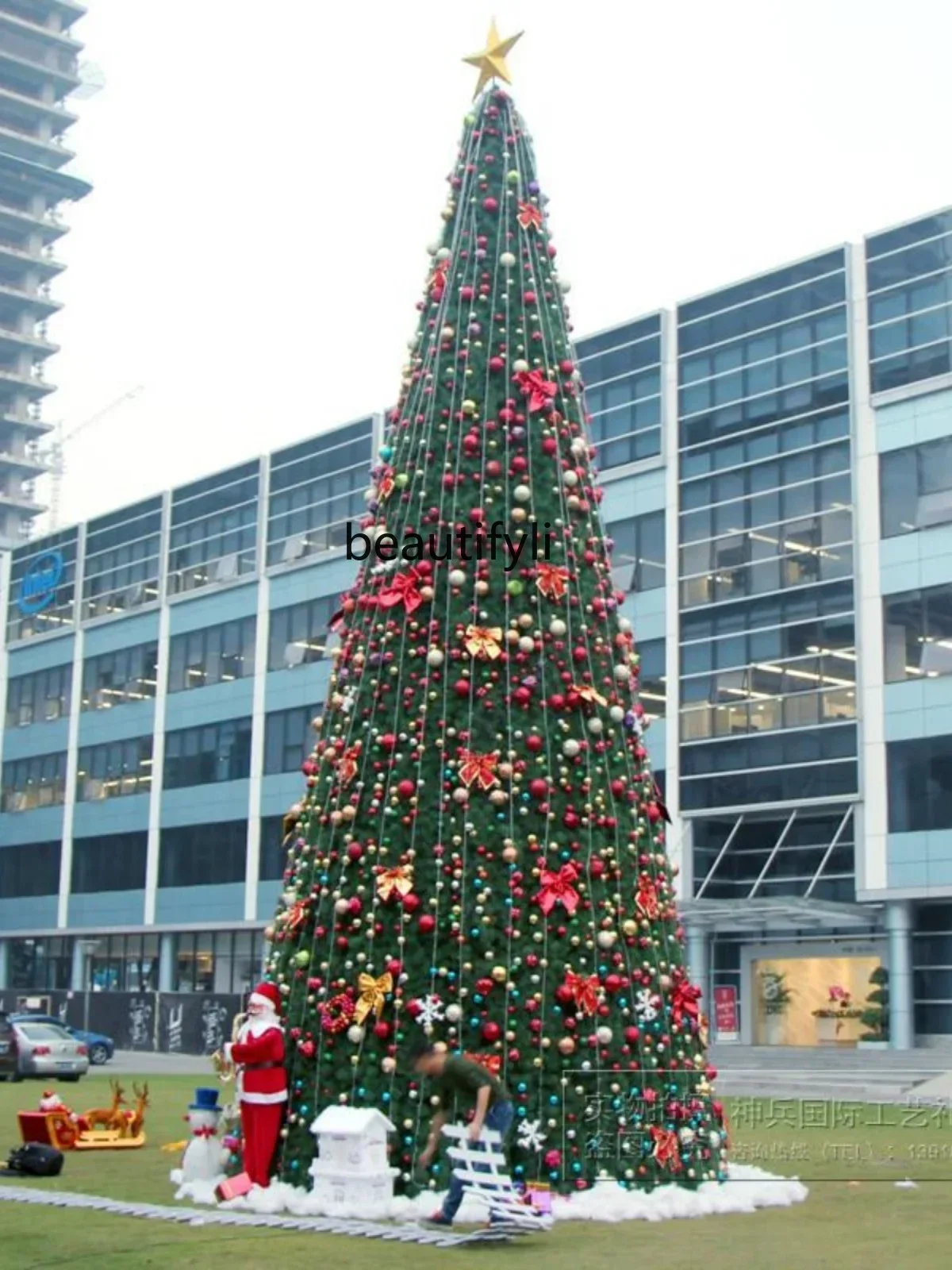 Large Christmas tree set 3-6 meters 7 meters Christmas outdoor luminous decorative tree