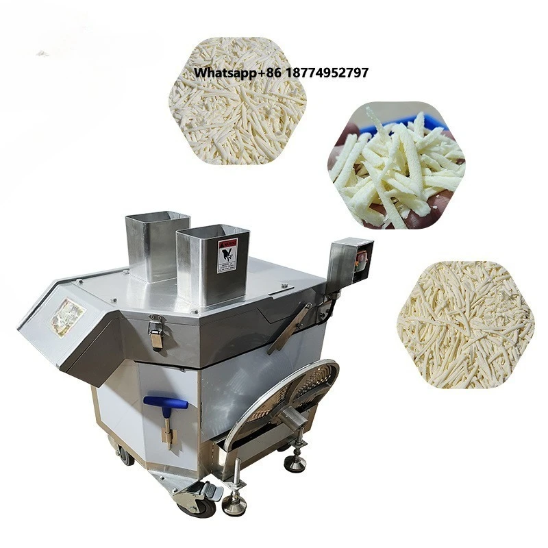 304 Stainless Steel Electric Cheese Shredding Machine  Mozzarella Stick Cutter Cheddar Cheese Grater for Pizza Restaurant