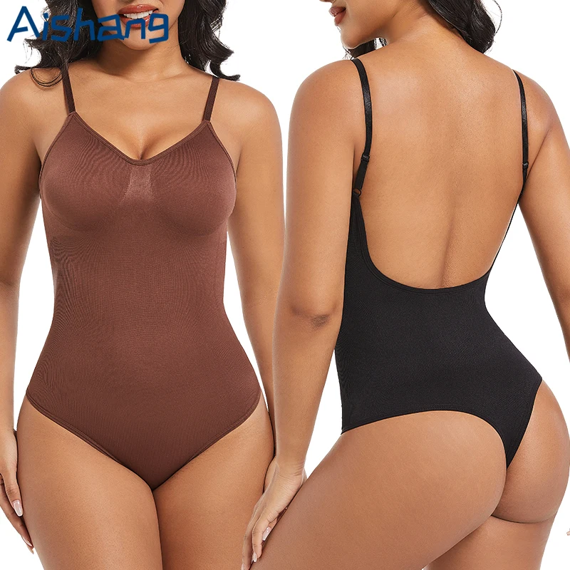 Mulheres baixas de volta sem costura bodysuits shapewear tanga bunda levantador corpo inteiro shaper senhora emagrecimento camisola topos barriga controle espartilho