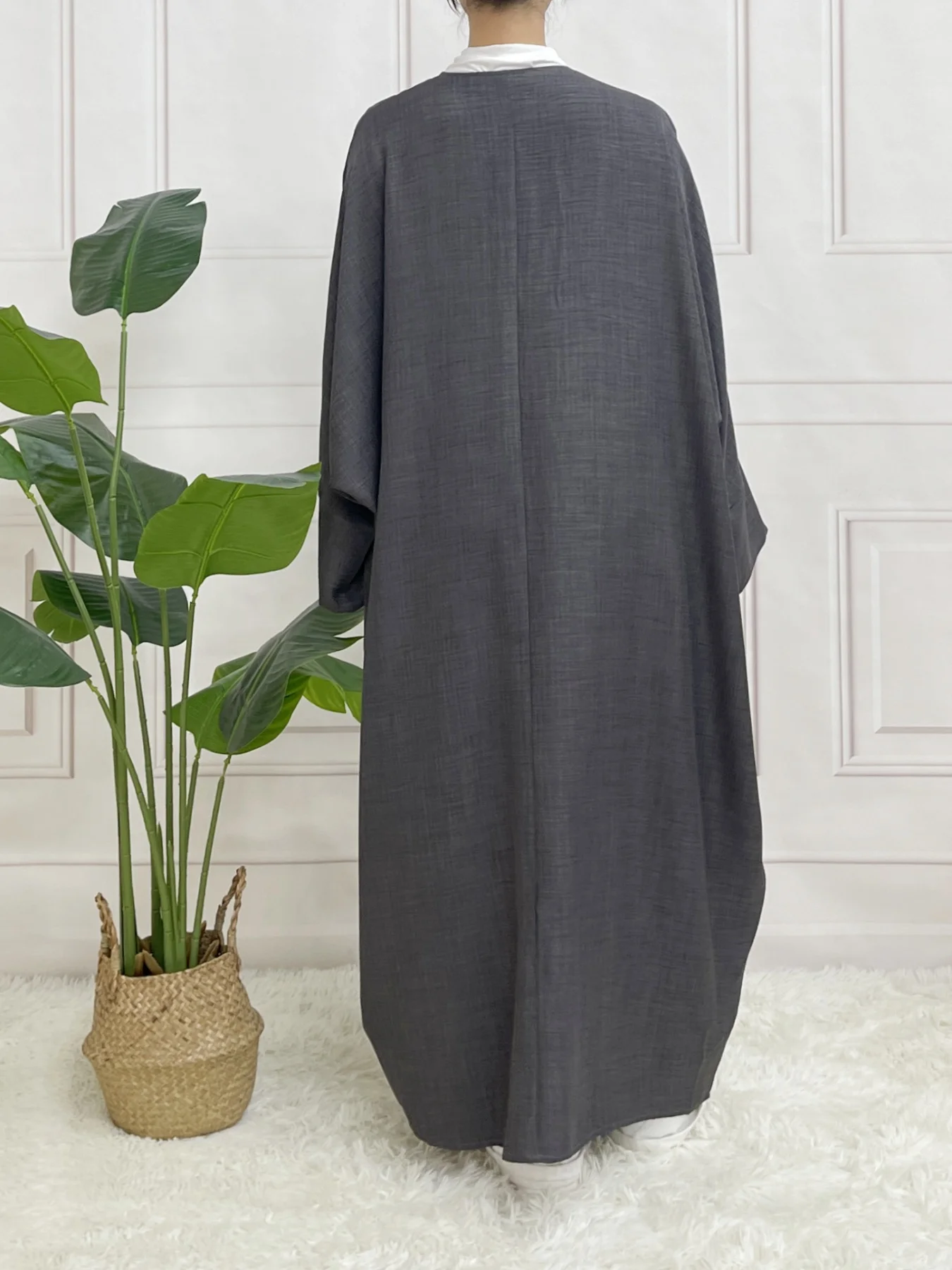 Split Sleeve Open Abaya Kimono Comfort Minimalist Muslim Outfit Islamic Clothing Modest Fashion Without Slip Dress