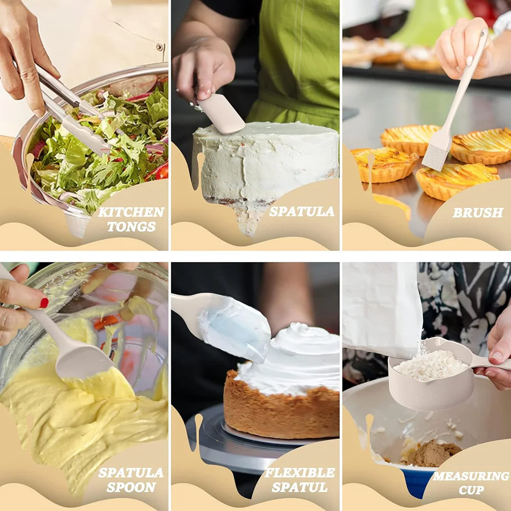 Ciotola per miscelazione con fondo antiscivolo con coperchio a nastro per piallatura da 23/33 pezzi con coperchio sigillato e 3 smerigliatrici a filo