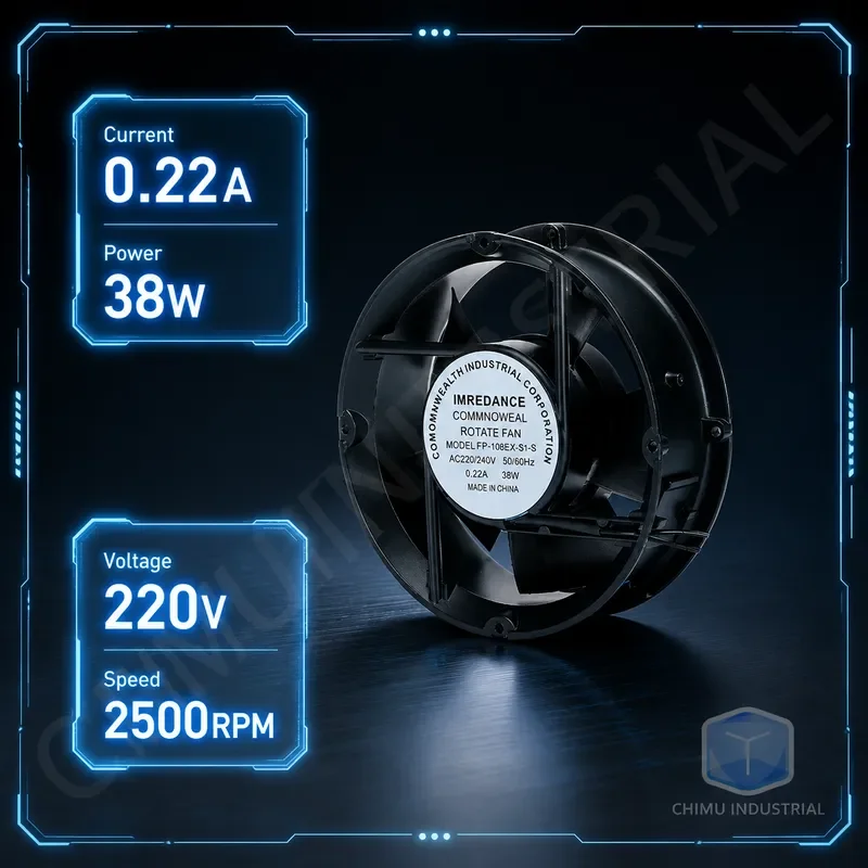 【CHIMU INDUSTRIAL】 for FP-108EX-S1-S Cabinet Axial Flow Fan 220V 380V All Copper Wire