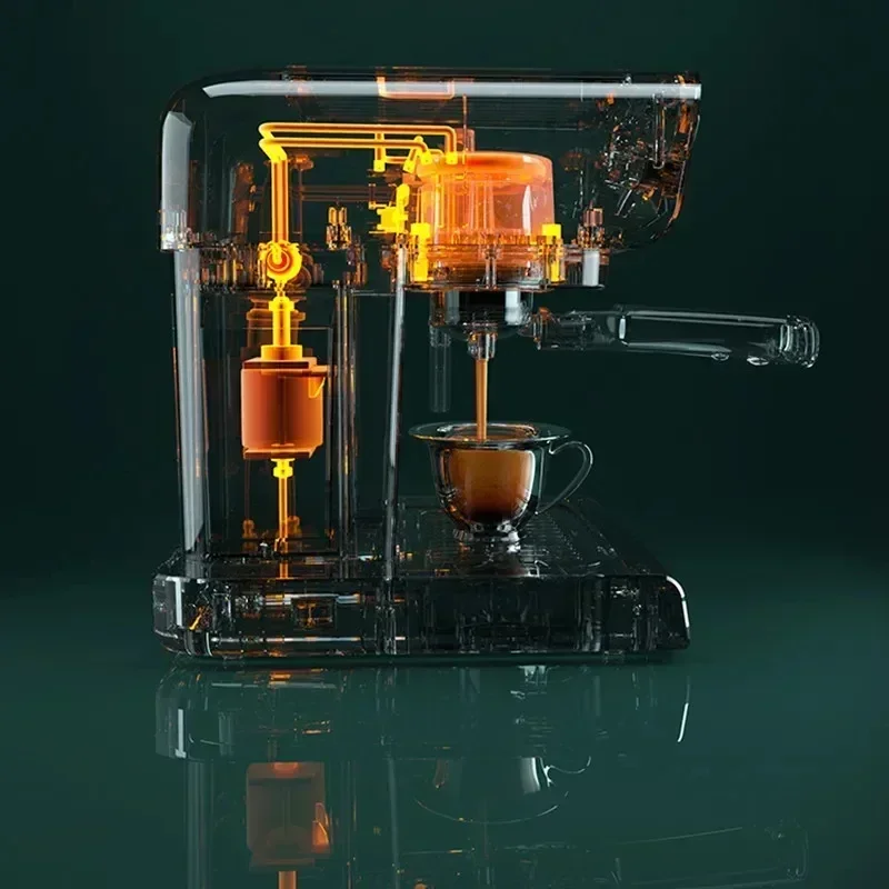 ماكينة القهوة Petrus PE3320 مع ماكينة صنع رغوة الحليب ريترو شبه أوتوماتيكية ماكينة صنع القهوة الصغيرة ماكينة إسبريسو كهربائية