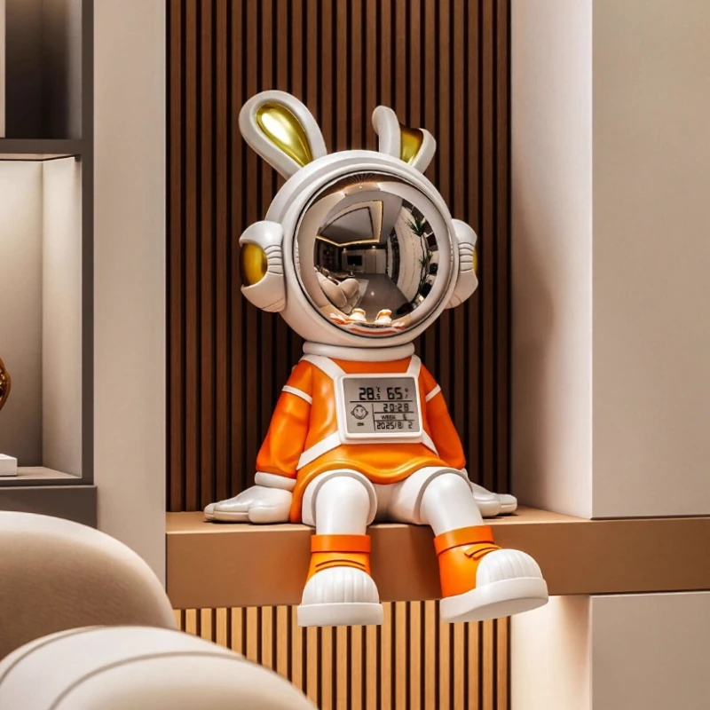 Astronaut Rabbit Sitting Desk Decoration Nordic Luxury Living Room Entrance TV Cabinet Decorative Figurines Housewarming Gift