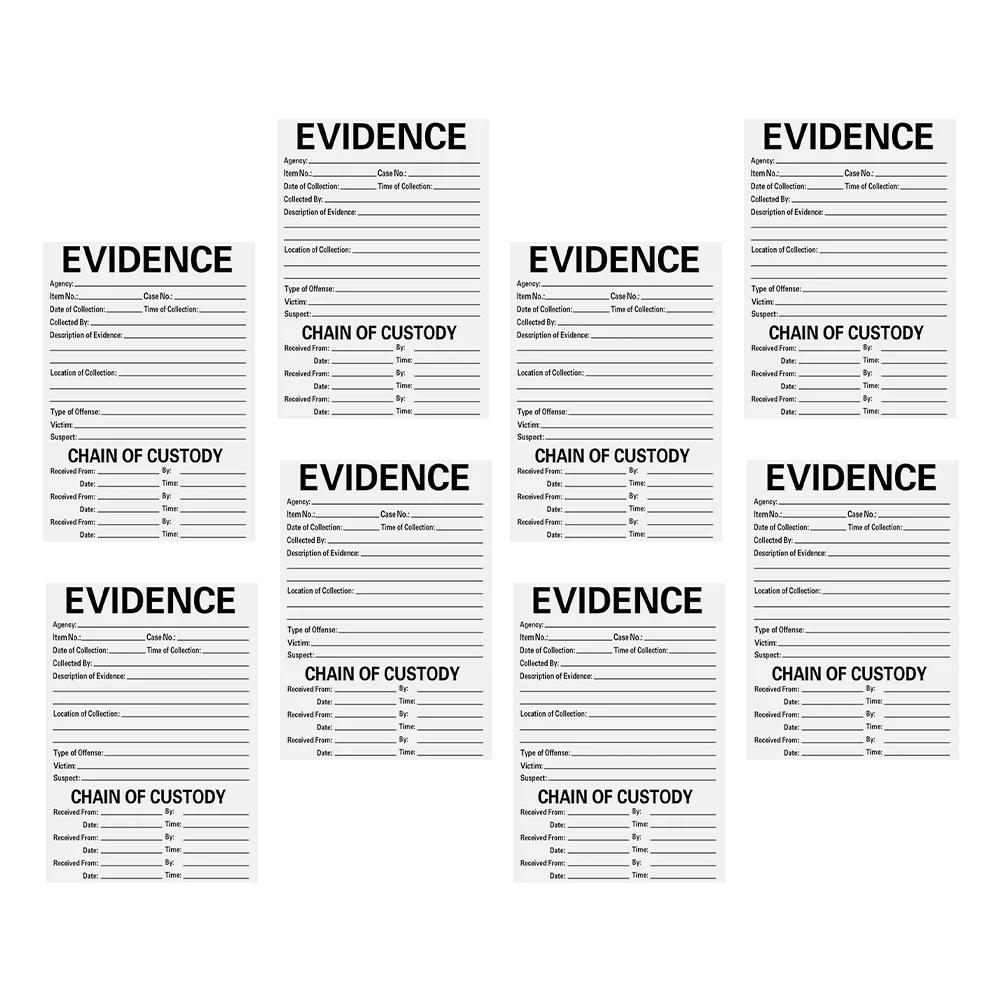 8pcs Evidence Labels For Class Theme Party Favor Adhesive Evidence Decals Evidence Marker Evidence Collection Decal Ad