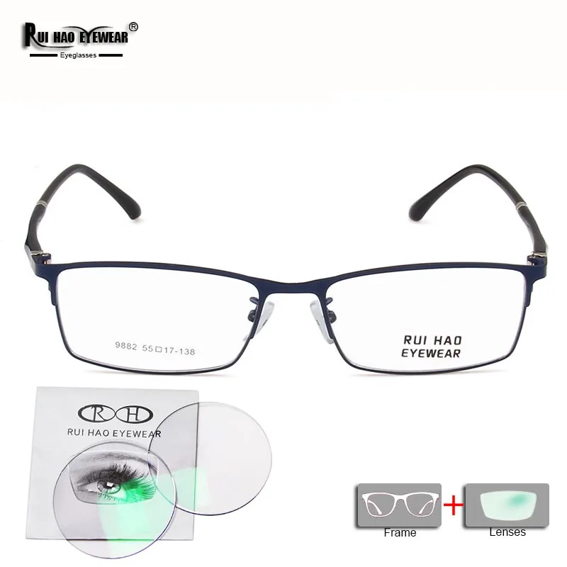 Customize Recipe Eyeglasses Business Full Glasses Frame Fill Resin Lenses Prescription Spectacles 9882