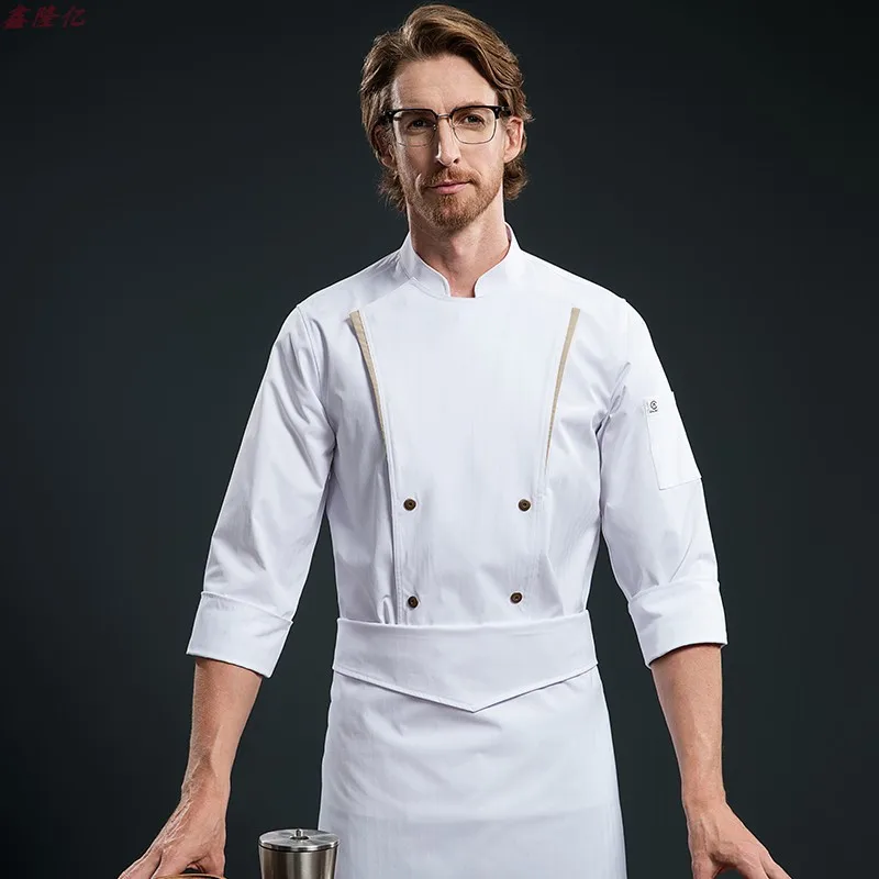 Cake Shop Western Restaurant Steakhouse Kitchen Work Uniform Long Sleeve Catering Hot Pot Restaurant Hotel Autumn Chef Uniform f