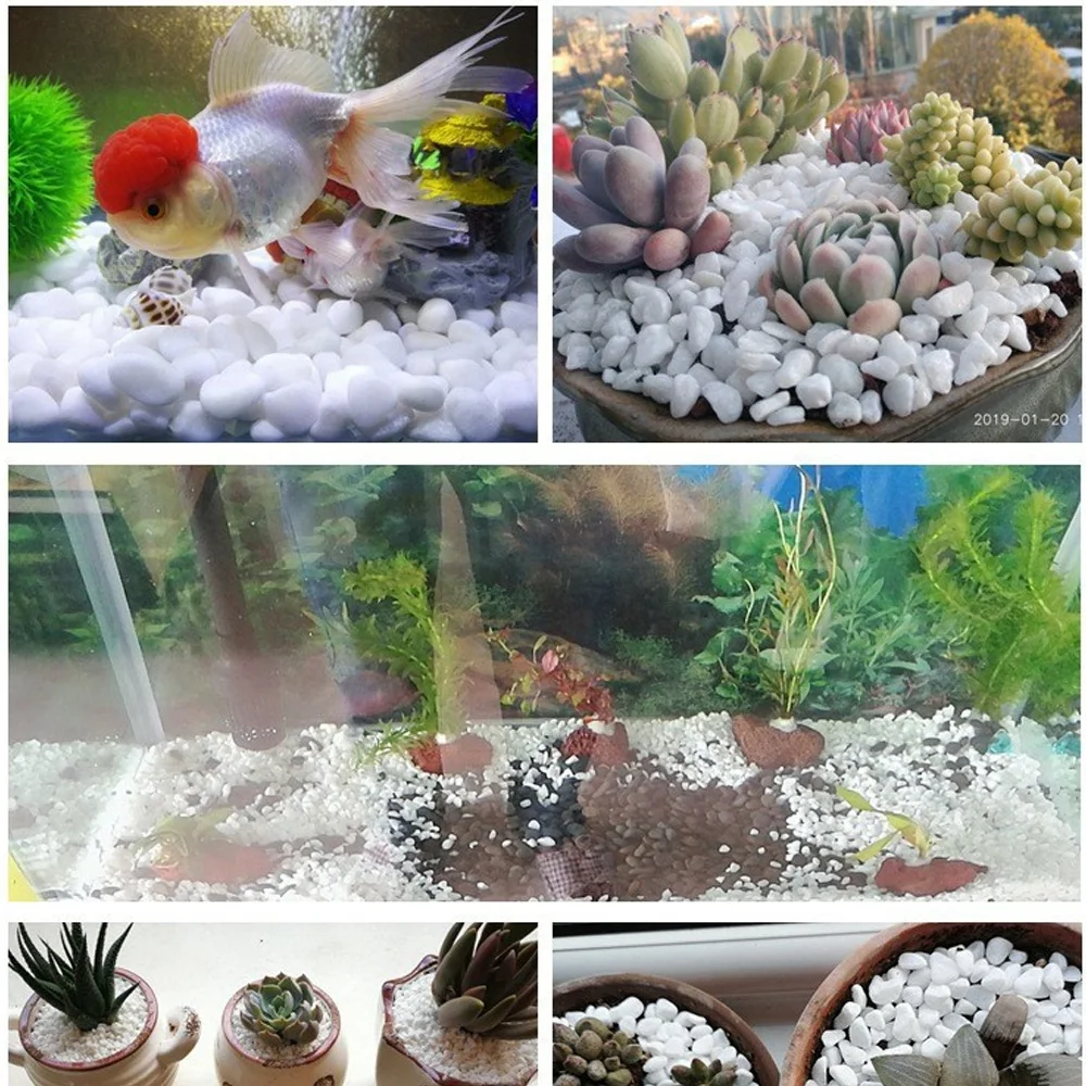 Natürlich polierte Kieselsteine, gemischte Farben, Flusssteine, Vasen-, Fischbecken-, Aquarien-Füllmaterial, Garten- und Hofdekoration – Detail 4