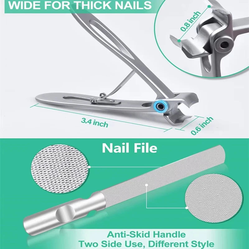 7 in 1 Professional Hawkbill Nail Clippers with Nail Pick Trimmer for Ingrown Toenails Paronychia Cutter for Unisex Foot Tool
