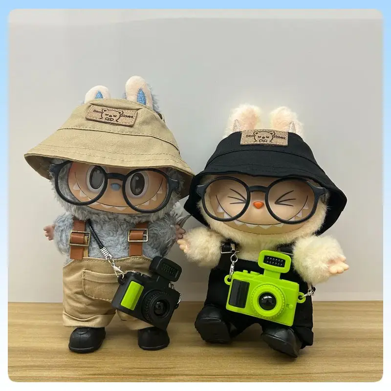 

For 17cm Ragdoll Clothing Overalls Set with Coordinating Accessories Compatible with V1 V2 V3 Vinyl Plush Dolls Fashion Apparel