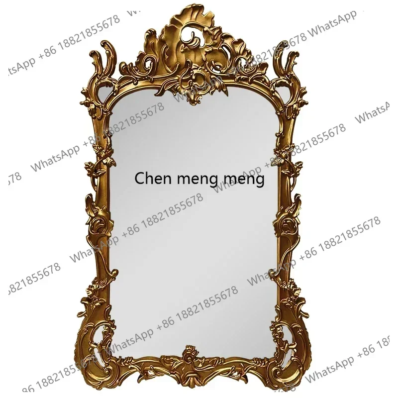 AB03  Oversize Nordic Designer Mirrors Quality Gold Frame House Floor Wall Mirrors Bedroom Art Full Body