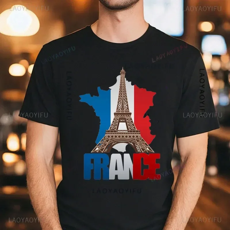 Estate parigi torre Eiffel stampa girocollo Casual 100% cotone t-shirt uomo donna ragazze torre Eiffel Streetwear manica corta Tee