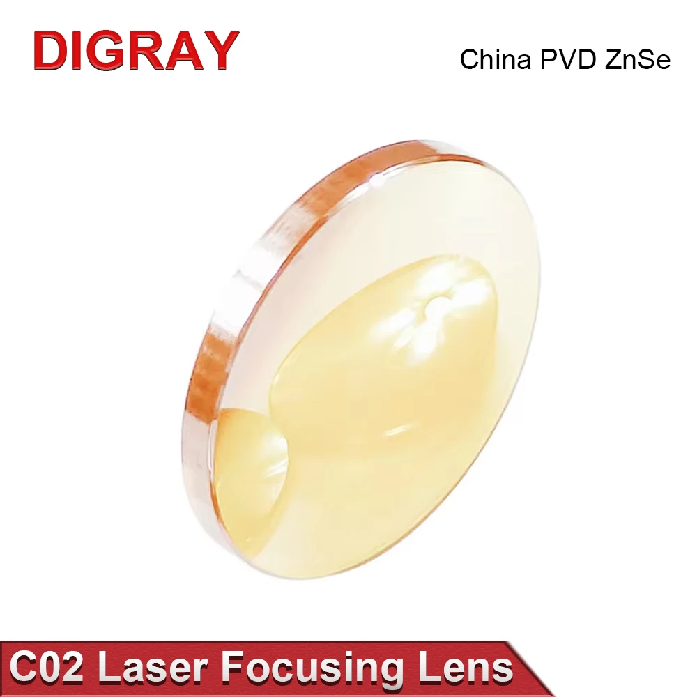 DIGRAY China Co2 PVD ZnSe Focus Lens Dia 12mm18mm19.05mm20mm FL 38.1 50.8 63.5 76.2 101.6mm For Laser Engraving Cutting Machin