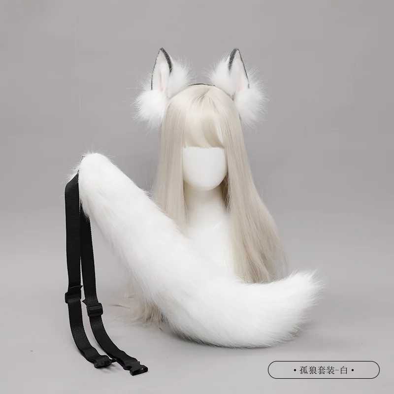 Cerceaux de cheveux d'oreille de renard de chat d'animal pour des filles, bandeau de fourrure de Lolita, cosplay de partie, mode d'Halloween, bandes de sauna d'anime, vêtements de sauna, accessoires de cheveux