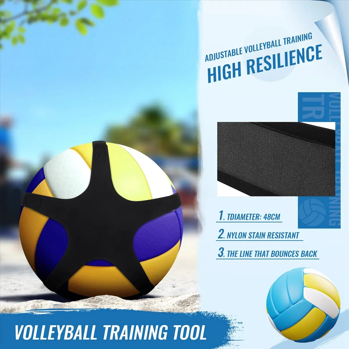 【CYBER MONDAY】Volleyball Practice Belt Adjustable Volleyball Training Equipment for Serving and Arm Swing Trainer