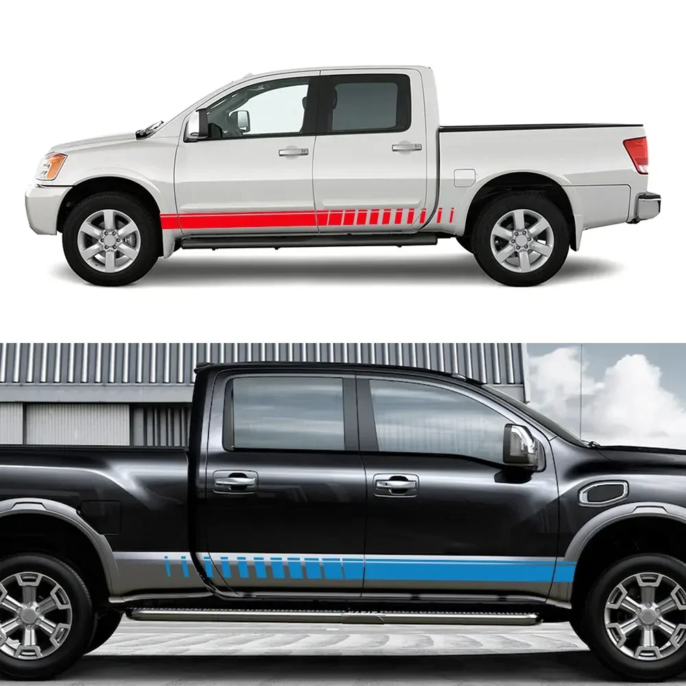باب السيارة الجانب ملصق لاقط شريط نمط ديكور مائي ضبط السيارات اكسسوارات لنيسان تيتان تويوتا هايلكس فورد F150 ايسوزو Dmax