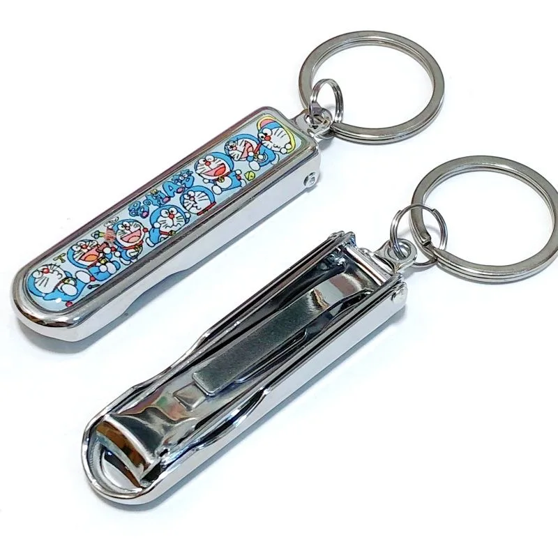 Doraemon Nail Clippers Stainless Steel Manicure Tools Portable Small Nail Clippers Cartoon Keychains Cutter Manicure Scissors