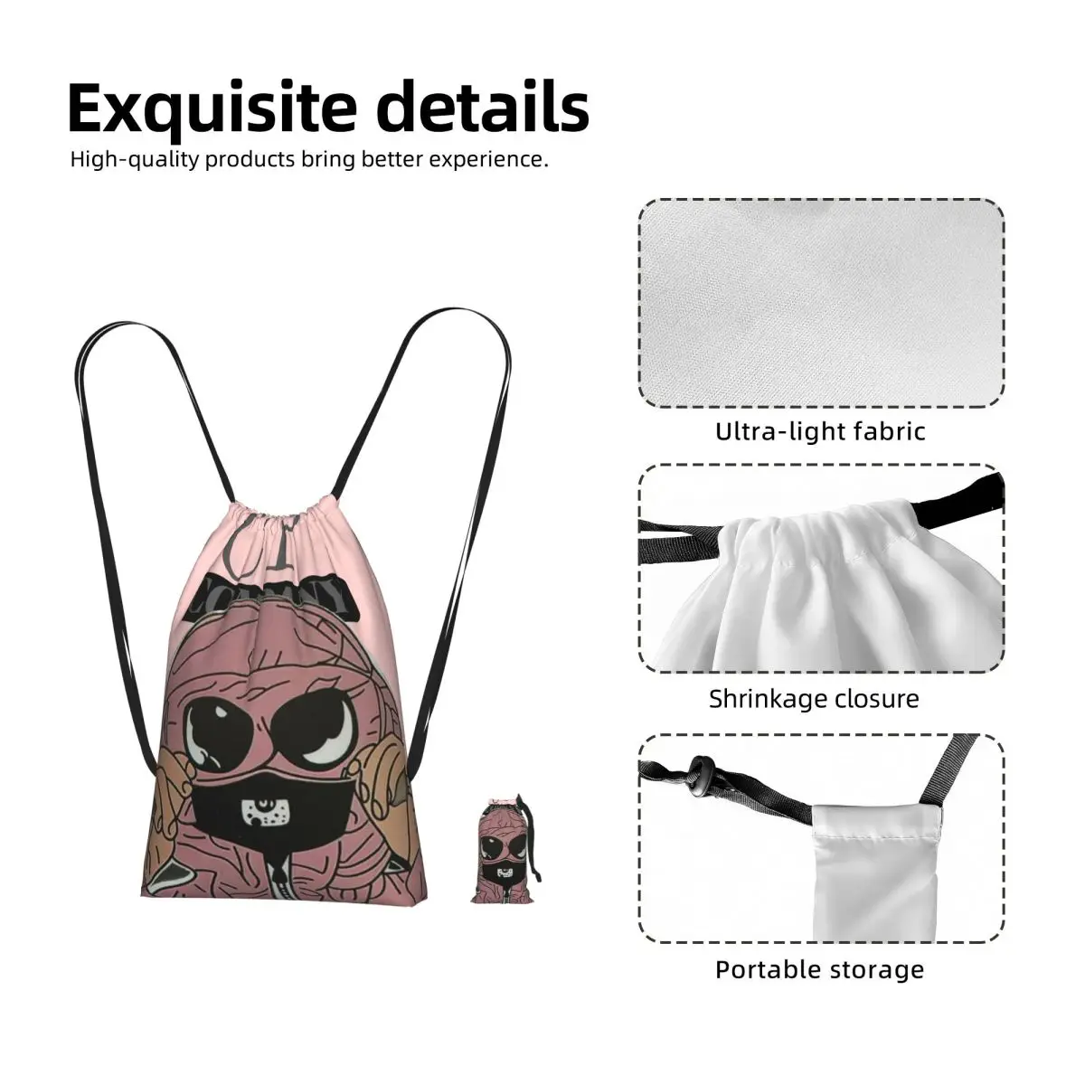 C-Company CP Backpacks Portable Drawstring Bags Sports Bag Book Bags for Man Woman School view 5
