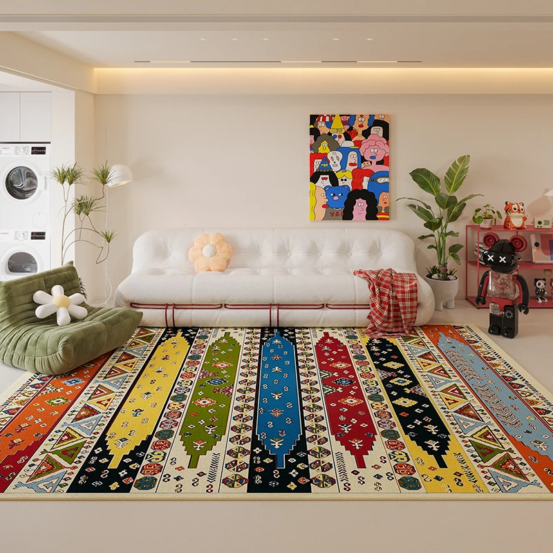 Machinewasbaar woonkamertapijt Perzische stijl kunst theesalon tapijten Zacht wasbaar balkontapijt Luxe retro nachtkastjes Tapis