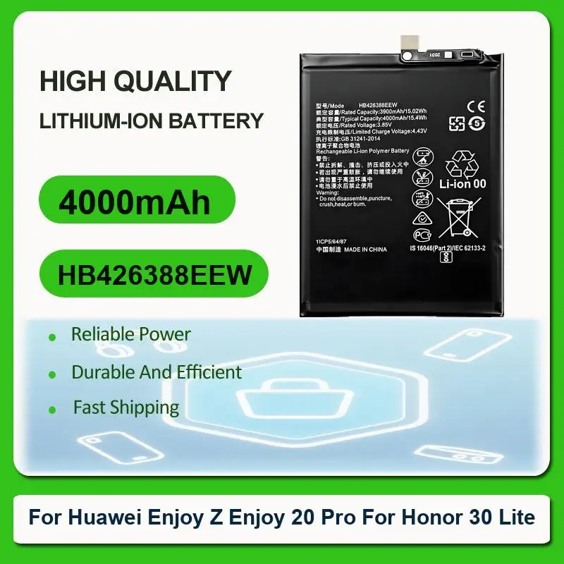Battery For Huawei P Smart 2021 PPA-L22 PPA-LX2 Nova/Enjoy 6S/ Honor 6C 6A 8A/Y5 2017/P9 Lite mini 90 REA-AN00 90Pro REP-AN00