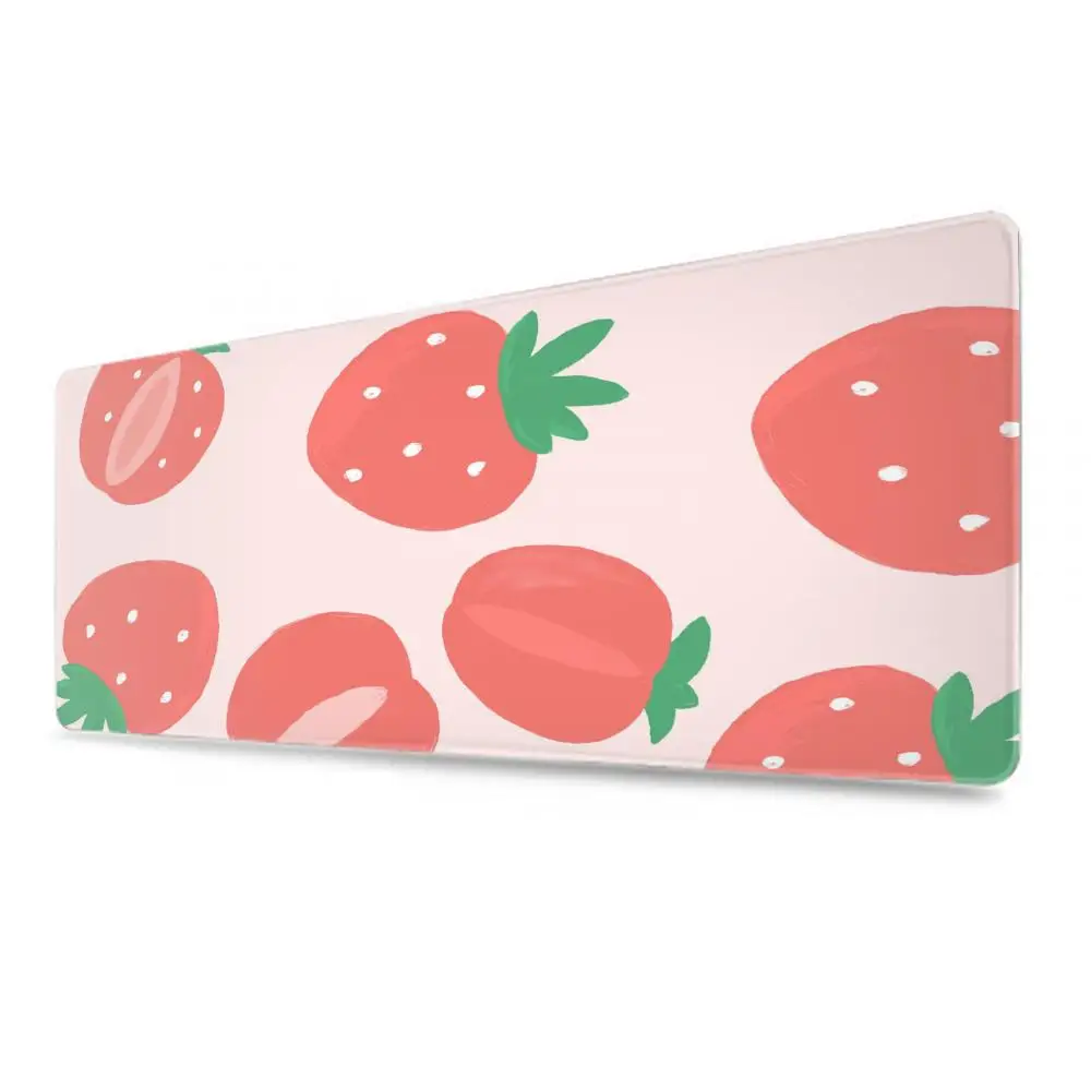 Cute Peach XXL Large Mouse Pad Computer Desk Mat Office Carpet Keyboard Pink Kawaii PC Mousepads Fruit Mause Rugs Strawberry