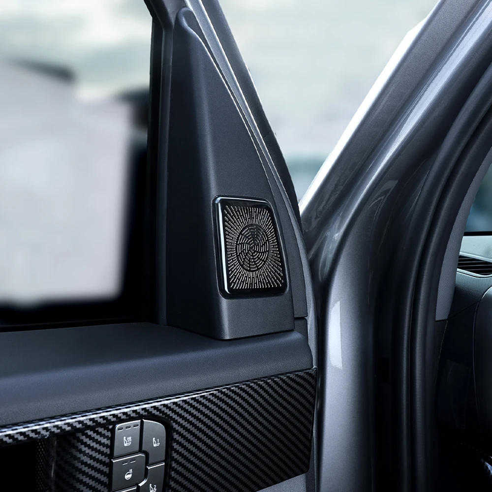 

2PCS Black Sliver Stainless Steel A-Pillar Tweeter Speaker Cover For Kia TASMAN 2025 2026 Car Accessories LHD